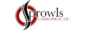 Chiropractic Clinic Logo Featuring Spine And Red Circular Graphic