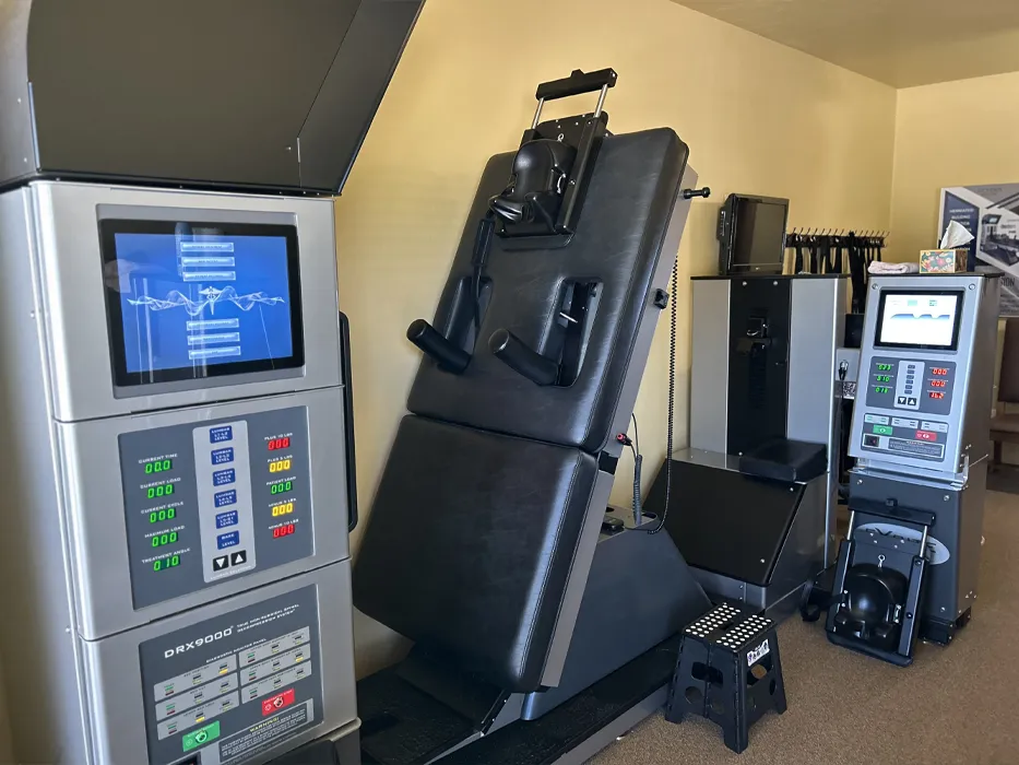 Spinal Decompression Therapy Table In Chiropractic Clinic